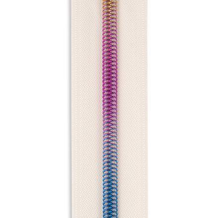 Rainbow Metallic #5 Nylon Coil Continuous Zipper Roll - 3 Yds. - Ivory