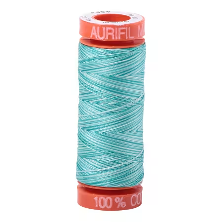 Mako Cotton Embroidery Thread 50wt 220yds Variegated Mint