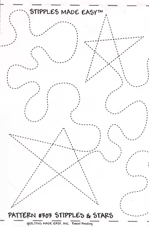 Quilt Pattern Roll Stipples & Stars 9 1/2in x 26'