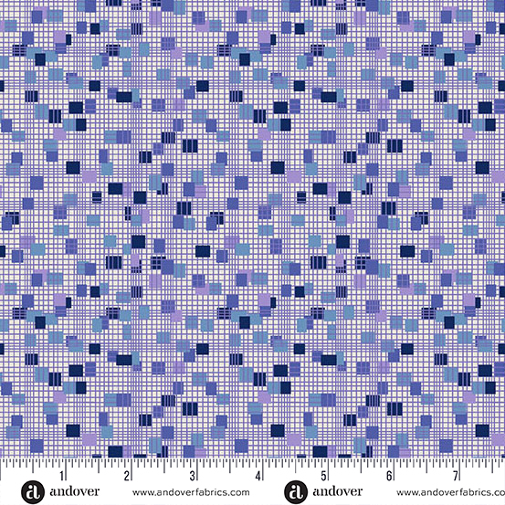 Mystic Meadow Blue Grid