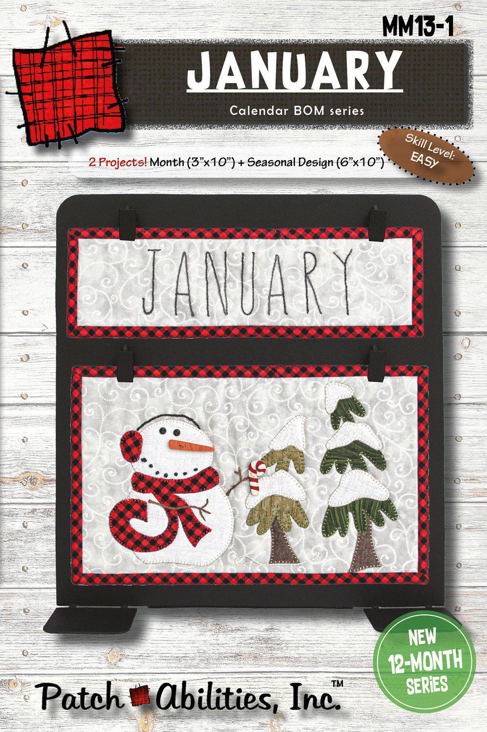 Monthly Calendar Series Sew Pattern