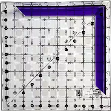 Transparent Ruler Handle 9.8in Purple