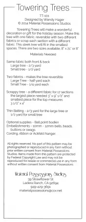 Towering Trees Wall Hanging Pattern