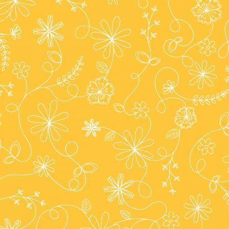 Yellow Swirl Floral