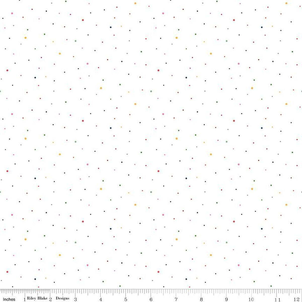 Dapple Dot on Off White Rainbow