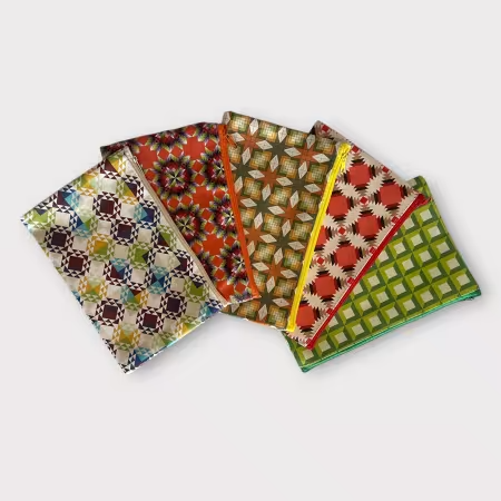 Hot Blocks Pencil Pouches Set of 5