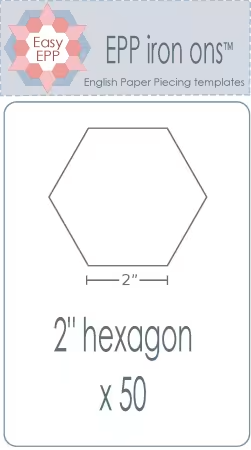 2in Hexagon EPP Iron-On x 50