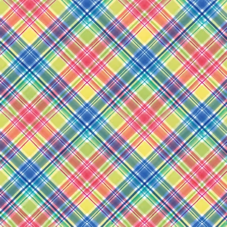 Bows & Blooms Blue Bias Plaid