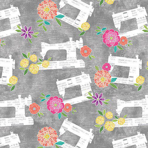 Sew Bloom Grey Bind With Dreams