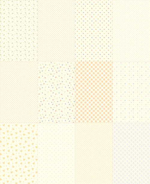 Pastel Prairie Porcelain - Low Volume Sampler 36" x 44" Panels