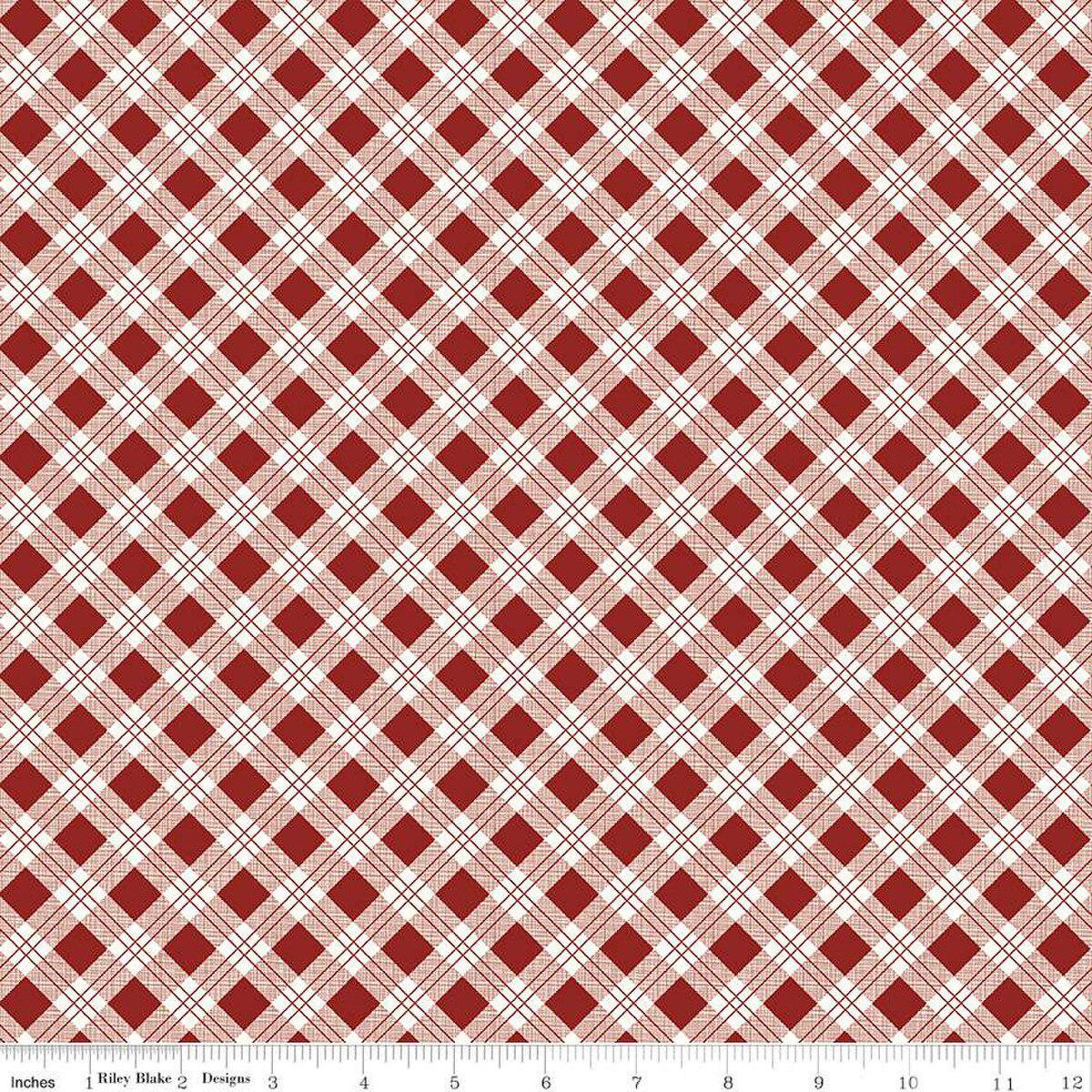 Bee Plaids Scarecrow Barn Red