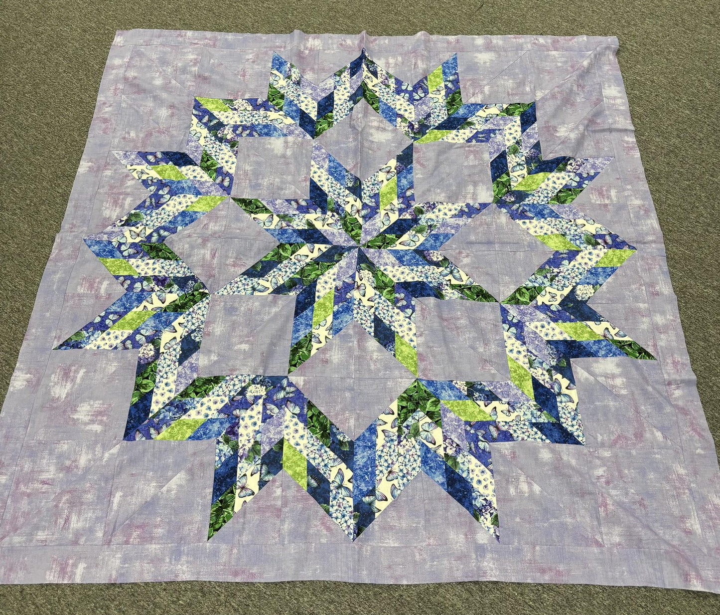 Butterfly Star Quilt Top
