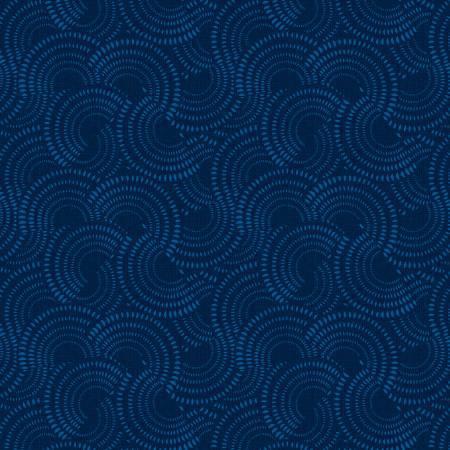 Whimsy II - Allover Suns Dark Blue