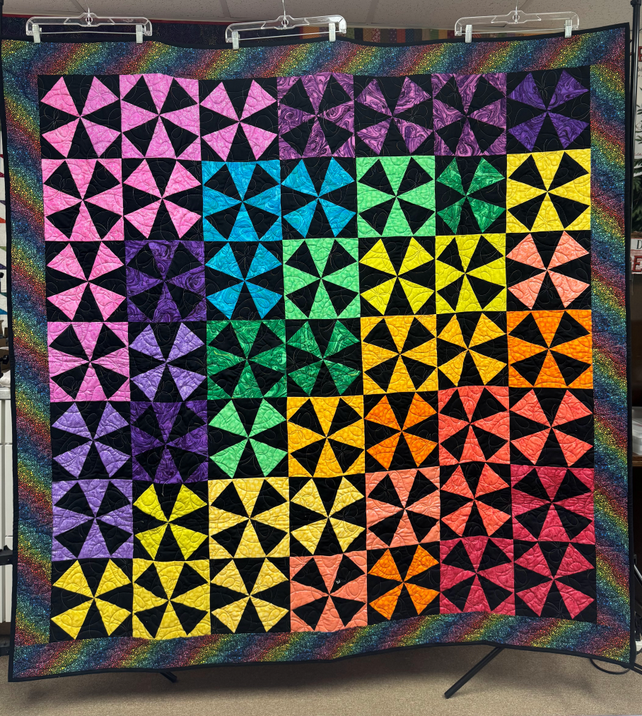Rainbow Spider Web Quilt