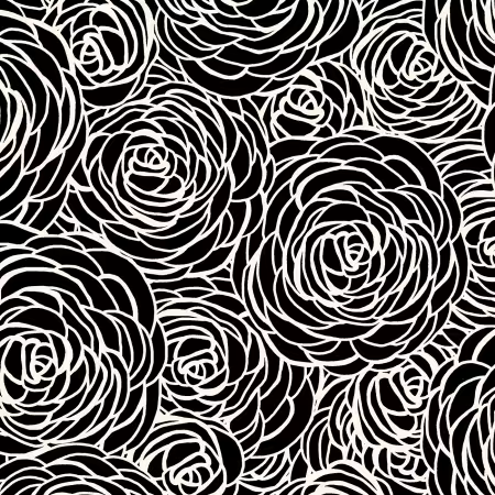 Monochrome Muse Ebony & Porcelain Peony Swirl