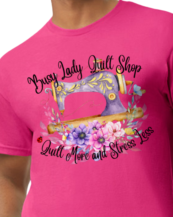 Busy Lady T-Shirts Hot Pink