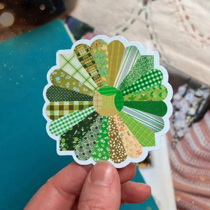 Quilt Flower Vinyl Stickers