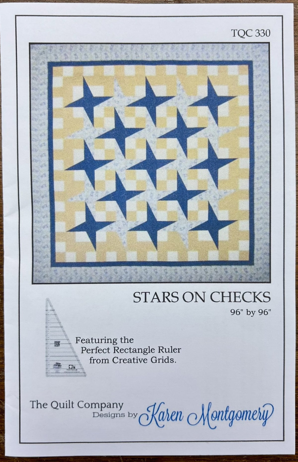 Stars on Checks Quilt Pattern