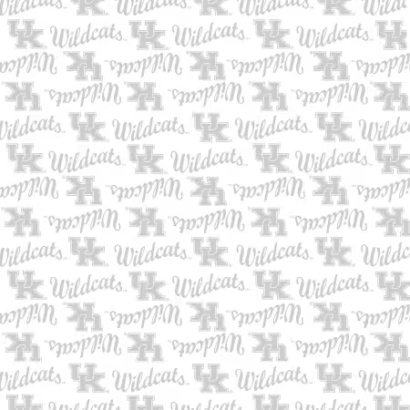 University of Kentucky White on White Mini Wildcats Logo