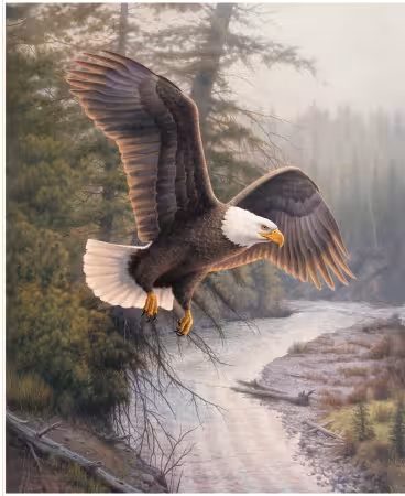 Majestic in Nature II 36" Eagle Patriot Panel