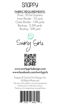 Snappy - Quick to Piece Dashing Bobbin Pattern