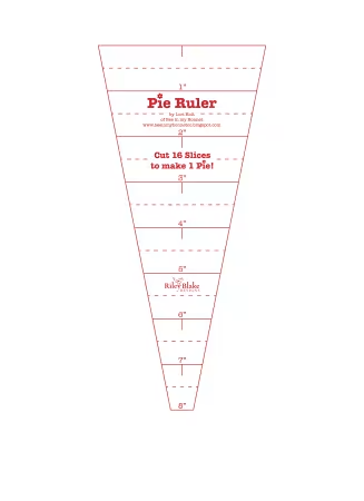 Lori Holt Pie Ruler 22-1/2 Degree