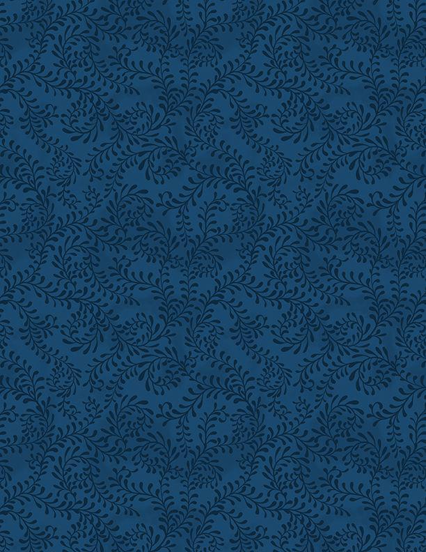 Swirling Leaves Navy