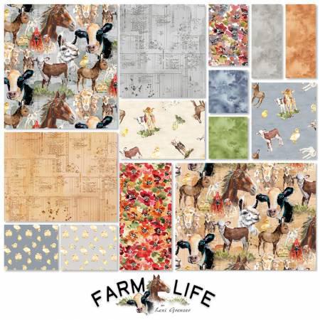 5in Squares Farm Life, 42pcs