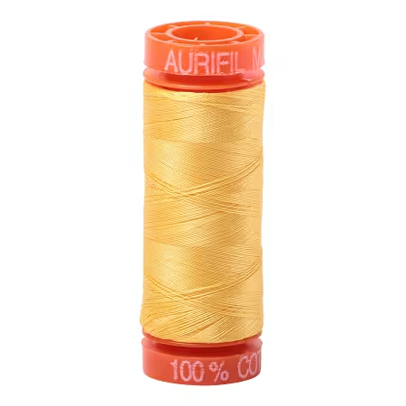Mako Cotton Embroidery Thread 50wt 220yds Pale Yellow