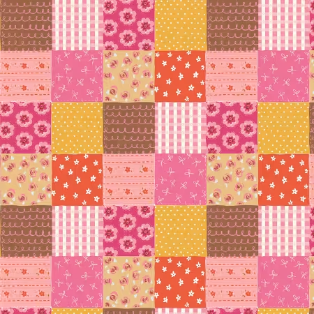 Things With Wings - Patterned Patchwork Pink