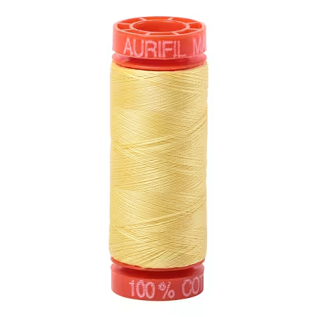Mako Cotton Embroidery Thread 50wt 220yds Lemon