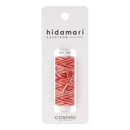 Cosmo Hidamari Sashiko Variegated Thread 30 Meters Rose Bankquet