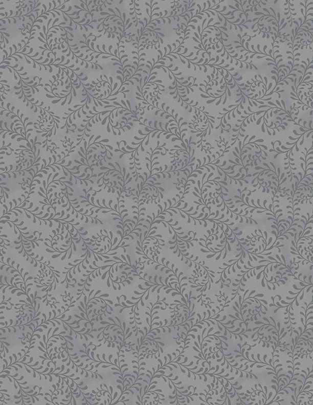Swirling Leaves Dark Gray