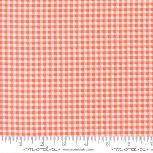 Sunbonnet Coral Mini Gingham Checks and Plaids