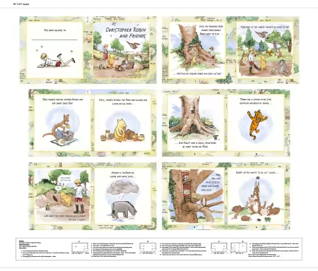 Classic Winnie The Pooh 36" Book Panel