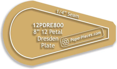 8" 12 Petal Dresdens Acrylic Template