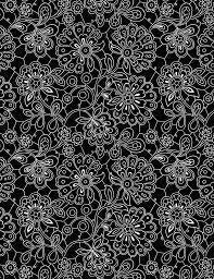 Inked Flowers on Black