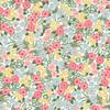 Vintage Flora Grey Ground Cover Floral