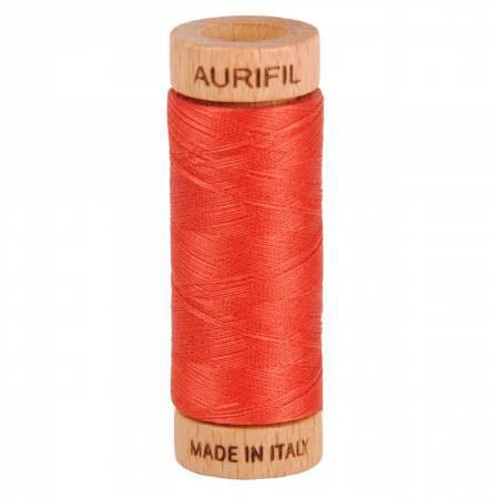 Aurifil Mako Cotton Thread Solid 80wt 300yds Dark Red Orange