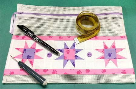 Strippy Star Zipper Bag Pattern