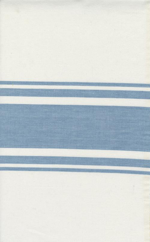 18" Toweling - White w/ Blue Stripe