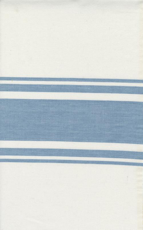 18" Toweling - White w/ Blue Stripe