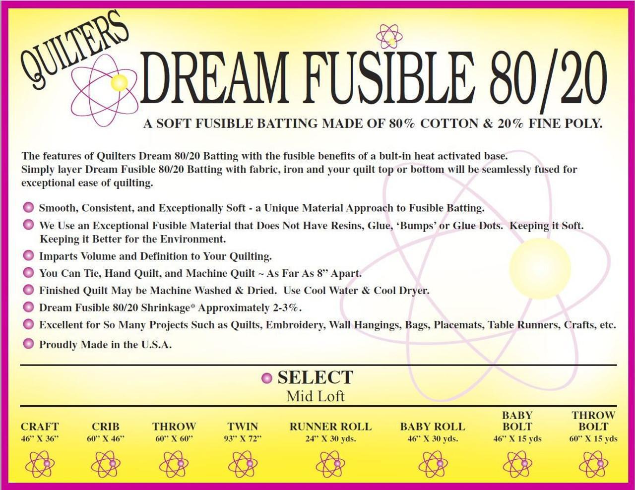 Quilters Dream Batting Fusible