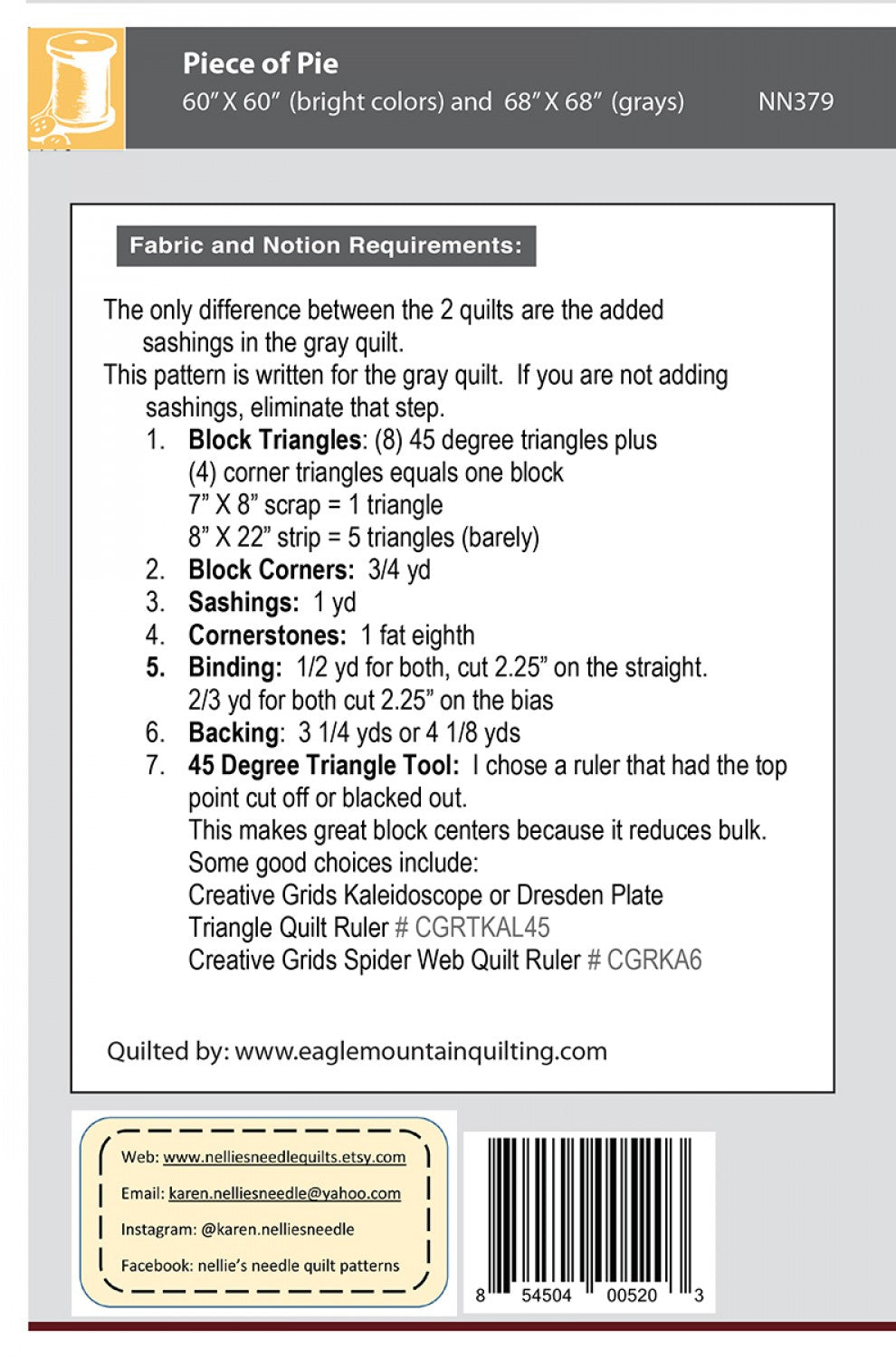 Piece of Pie Pattern