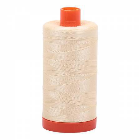 Aurifil Mako Cotton Thread Solid 50wt 1422yds Light Lemon
