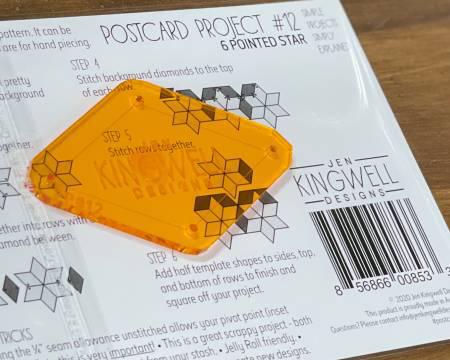 Postcard 12 6 Pointed Star