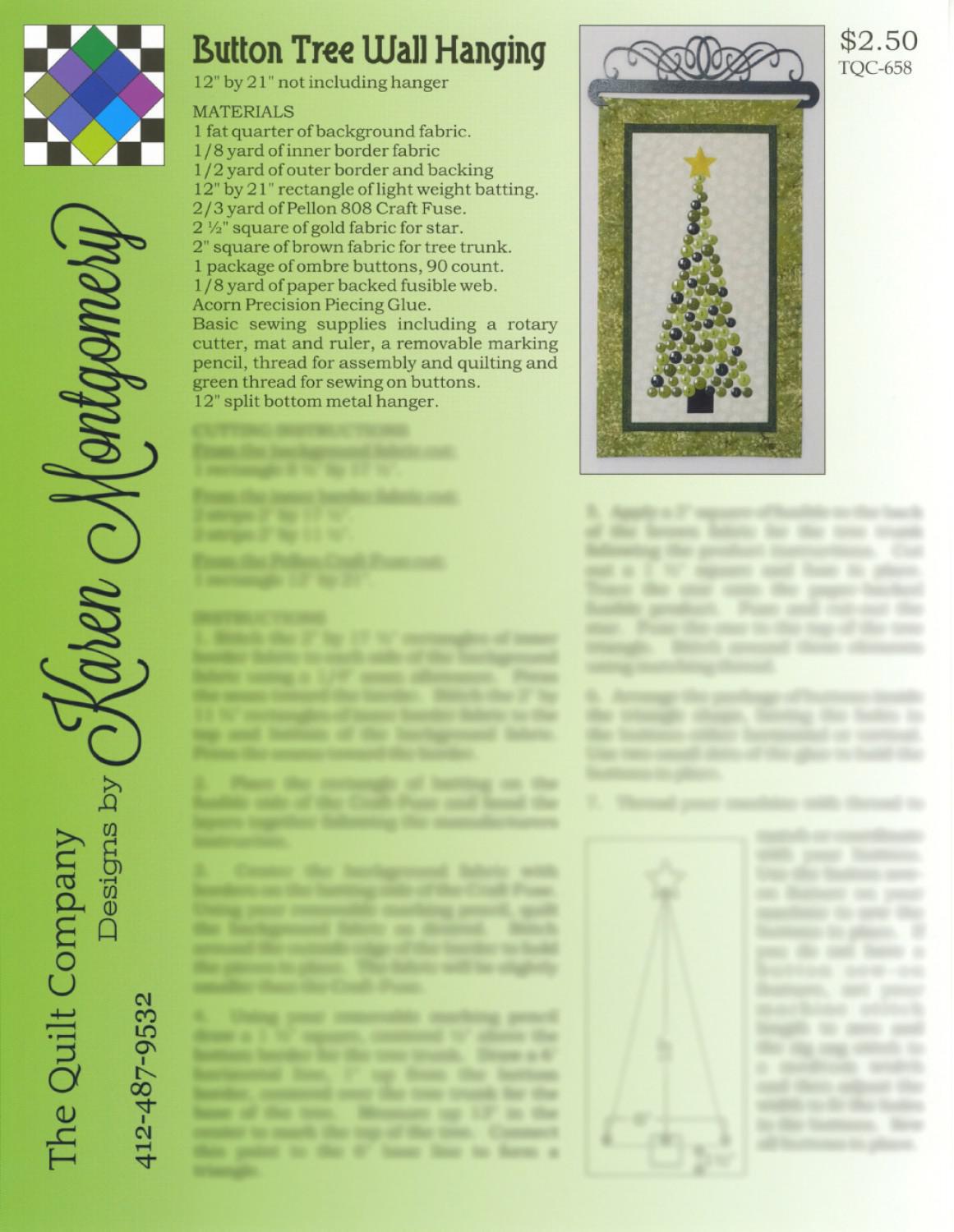 Button Tree Wall Hanging Pattern