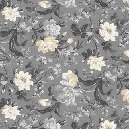 Lockwood Manor Dark Gray Large Floral