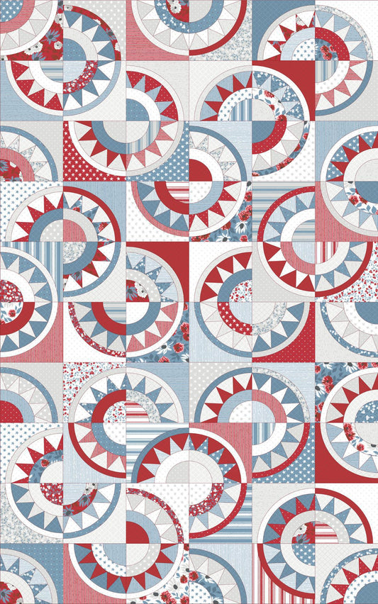 Old Glory Multi NY Beauty Cheater Quilt