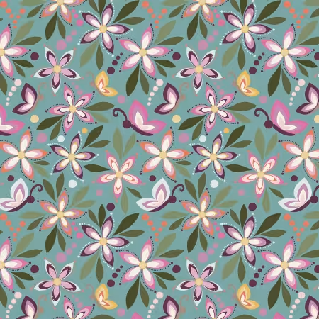 Juju's Petals Main Teal